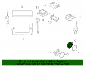 Front left door speaker VW Taos 22-25