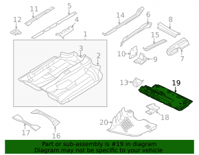 Right underbody protection for VW Golf 10-14