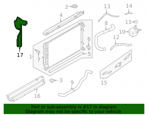 Right radiator deflector for Nissan Rogue 24-26 1.5T us built