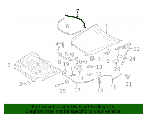 Mercedes W221 rear hood seal