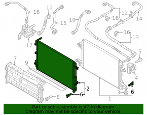 Water cooling radiator Kia Niro 23-26 EV