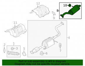 Muffler rear part with barrel Kia Soul 14-19 2.0