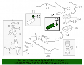 Air suspension receiver left Volvo XC60 18-23