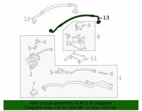 Air conditioning pipe to rear cooler high pressure Polestar 2 21- under heat pump