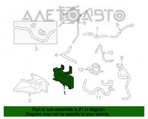 Radiator cooling automatic transmission oil Lexus RX450h 16-19