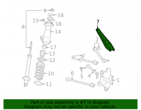Lower rear right control arm Lexus IS250 IS300 IS350 06-13