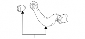Upper rear left control arm Lexus CT200h 11-17