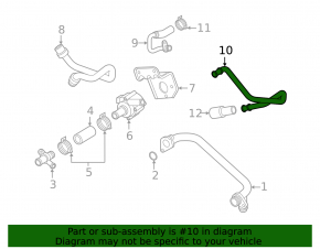 Lower cooling hose for Audi Q7 20-26 3.0T MHEV