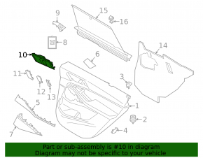 BMW X7 G07 19-25 inner rear left door handle