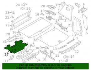 Trunk tray with tool BMW X3 G01 18-21 for spare tire