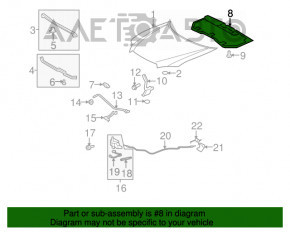 08-13 Toyota Highlander Hood Insulation