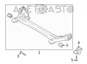Rear beam Hyundai Kona 18-23 FWD