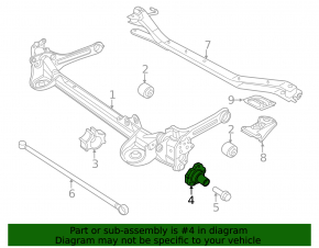 Rear left hub bracket VW Beetle 12-16 with bolt