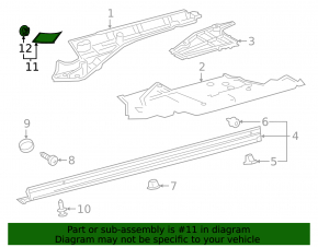 Front fender trim upper left Toyota Rav4 19-