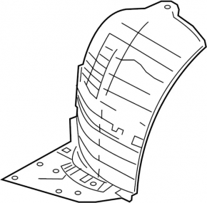 Front left fender liner for Infiniti Q50 14-24