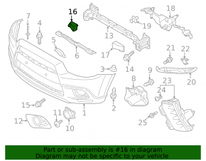 Front Bumper Absorber Right Mitsubishi Outlander Sport ASX 16-19 Rest
