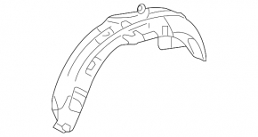 Rear right mudguard Toyota Highlander 08-13