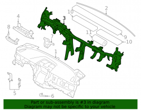 Under-torpedo pipe reinforcement Subaru Outback 20-23