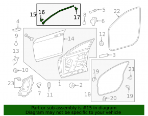 Door seal upper front left Lexus UX200 UX250h 19-