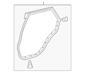 Rear right door seal for Lexus RX300 RX330 RX350 RX400h 04-08