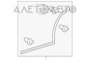 Door seal rear right lower Toyota Highlander 08-13