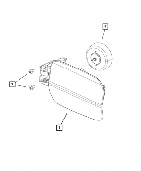Fuel filler flap with housing Chrysler 300 11-