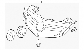 Radiator grill grille Acura MDX 07-13