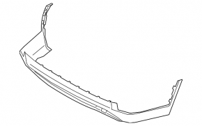 The bare rear bumper, lower part, Hyundai Palisade 20-22