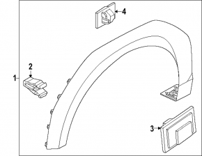 Front left fender arch trim for Kia EV9 24-25