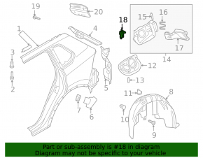 Fuel filler door lock for Audi Q7 21-26