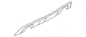 Audi A3 8V 17-20 S-line rear bumper lip with 2 double pipes, silver