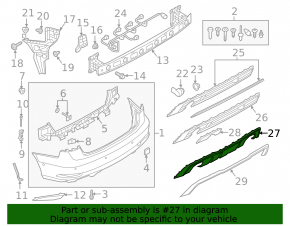 Audi A3 8V 17-20 S-line rear bumper lip with 2 double pipes, silver