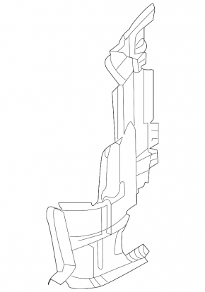Left radiator deflector for Audi A4 B9 20-25 2.0T, large