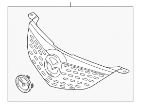 Mazda3 03-06 grille without emblem