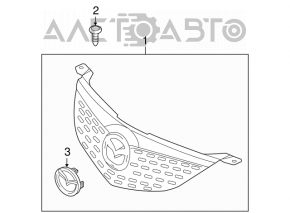 Mazda3 03-06 grille without emblem