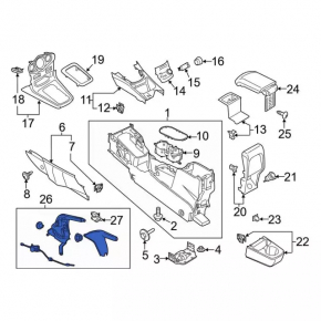 Parking brake lever Ford Fiesta 11-19