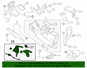 Parking brake lever Ford Fiesta 11-19
