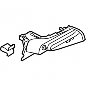 Rear pillar trim lower right Ford Fiesta 11-19 5d under curtain