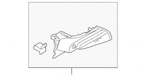 Rear pillar trim lower right Ford Fiesta 11-19 5d under curtain