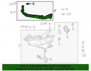 Front left headlight bracket Mazda CX-30 20-
