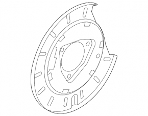 Rear left brake disc cover Ford Explorer 11-19