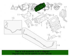 Monitor, display Ford Fusion mk5 13-20 SYNC 1