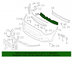 Ford Mustang mk6 15-17 Front Bumper Absorber