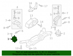Engine mount right Ford Mustang mk6 15- 2.3T