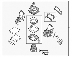 Heater assembly ventilation Mazda CX-9 16-23
