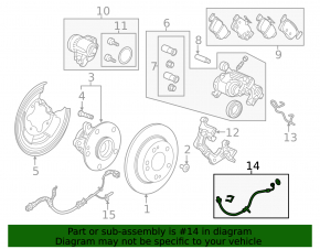 Brake hose rear left Honda Accord 18-22