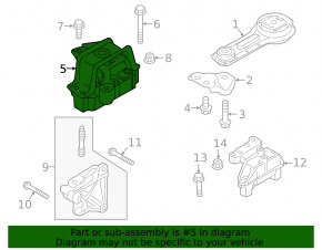 Right engine mount for Mitsubishi Outlander 18-20 PHEV