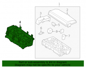 Chevrolet Malibu 13-14 2.4 hybrid underhood fuse box housing