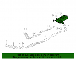 Muffler rear part with barrel Mitsubishi Outlander 14-21