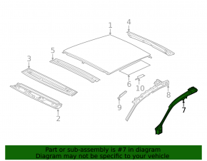 Roof pillar front left VW Jetta 19-21